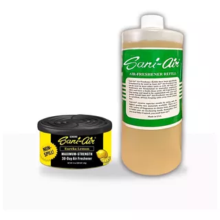 Lata Sani Air De Auto Lemon + Botella De 1 Litro De Recarga