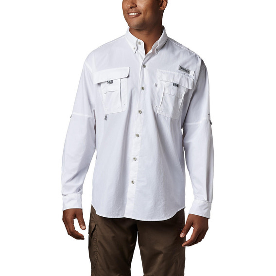 Camisa Columbia Bahama Ii Ls Shirt Blanco