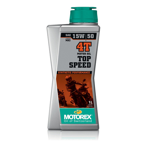 Aceite para motor Motorex sintético 15W-50 top speed 4 TIEMPOS