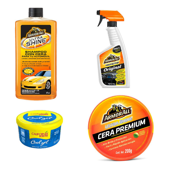 Combo Coche Shampoo + Protector + Cera Para Exterior Coche