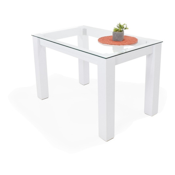 Mesa De Comedor Turín Blanco 4 Puestos