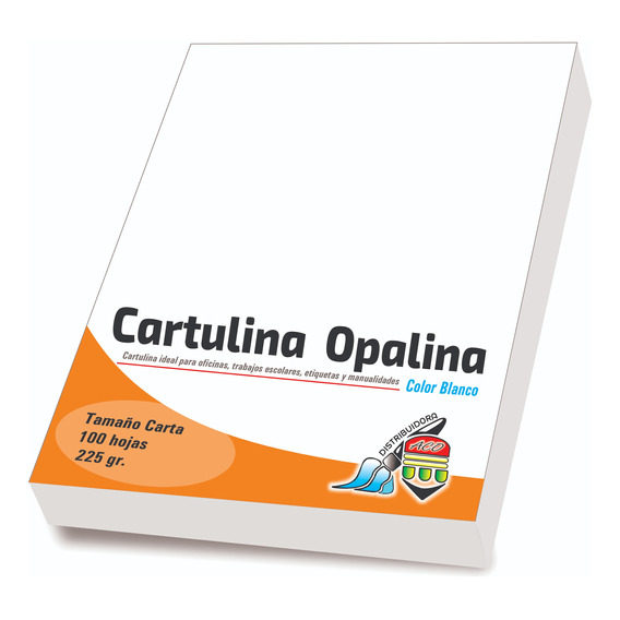 Papel Opalina Cartulina Blanca Tam Carta De 225gr 100 Hojas