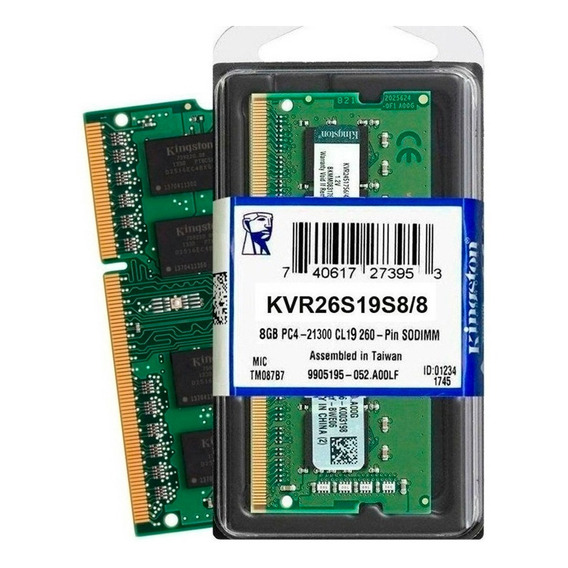 Kingston ValueRAM KVR26S19S6/8 1 8 GB - Verde notebook