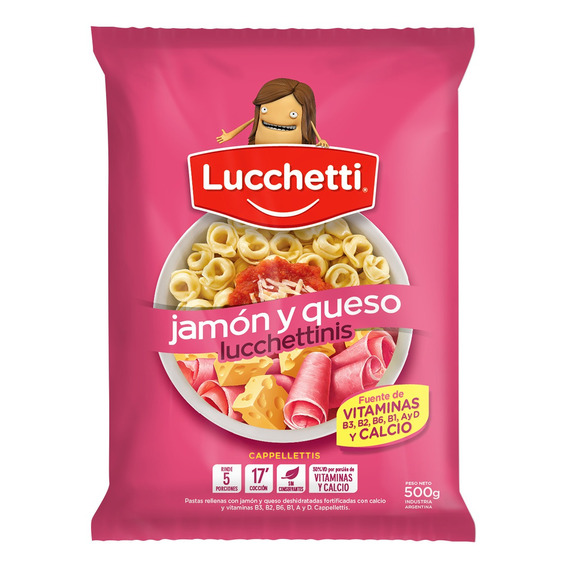 Capelettini Lucchetti Lucchettinis Jamon Y Queso X 500g