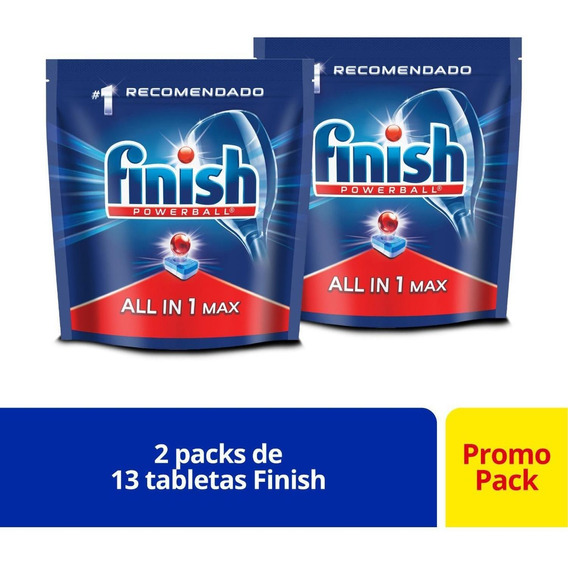 Finish Detergente Lavavajillas X 2 Und - Unidad A $125
