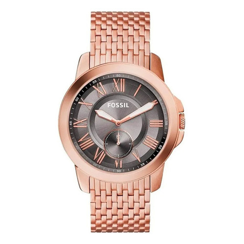 Reloj Fossil Fs5083 Mujer Analógico Acero Inoxidable Color de la malla Rose Color del bisel Rosê Color del fondo Gris oscuro