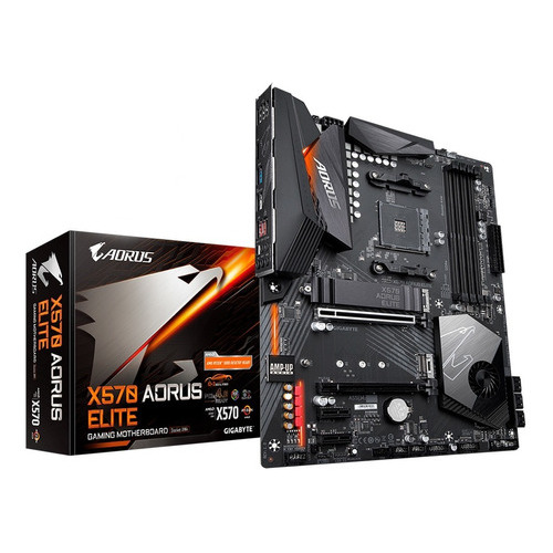 Mother Gigabyte X570 Aorus Elite Socket Am4 Color Negro