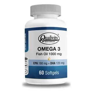 Omega 3 Fish Oil Qualivits 1000mg X 60 Cápsulas Blandas Sabor Sin Sabor