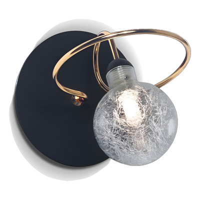 Aplique Pared Luciana 1 Luz Moderno Con Globo Cristal