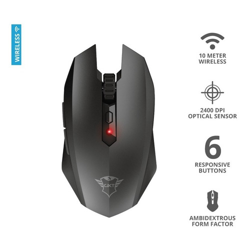 Mouse Gamer Inalambrico Trust Gxt 115 Macci 22417 Color Negro