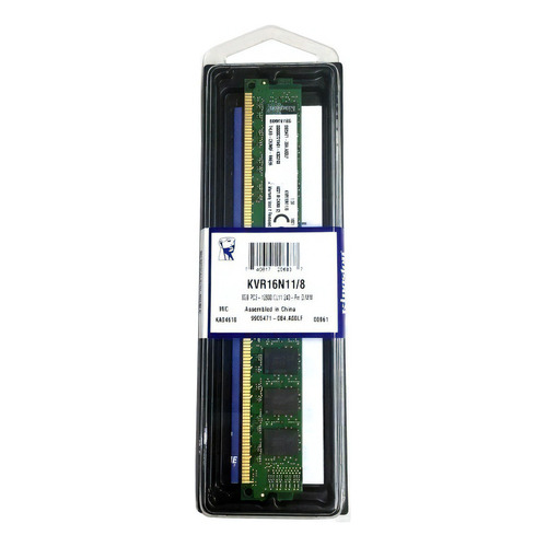 Memoria RAM ValueRAM color verde 8GB Kingston KVR16N11/8