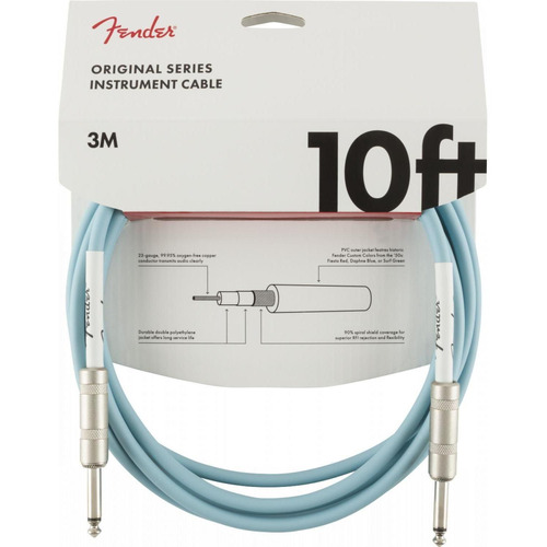 Cable Fender Para Instrumento Daphne Blue 3 Metros