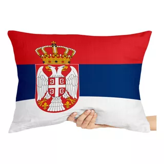 Almofada Gigante 50x70 Grande Bandeira Sérvia Montenegro