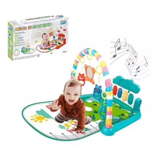 Tapete De Atividades Interativo Bebê Piano Kids Térmico Cor Verde