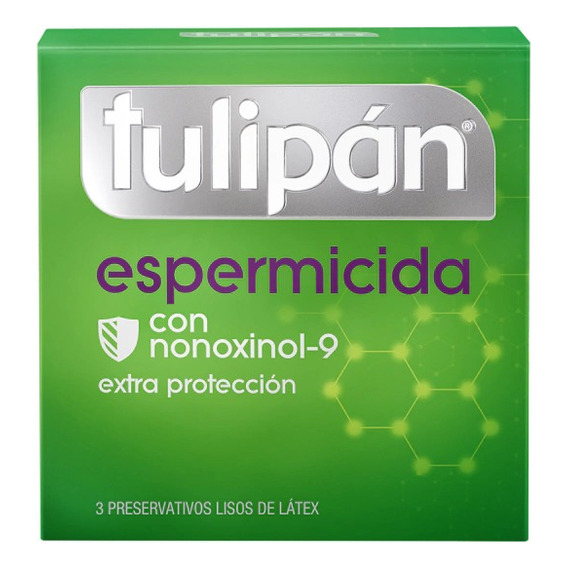 Preservativo Tulipán Espermicida X 3 Unidades
