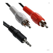 Cable De Audio Aux Miniplug 3.5mm A 2 Rca 1,8 Mtr  X 20 Uni.