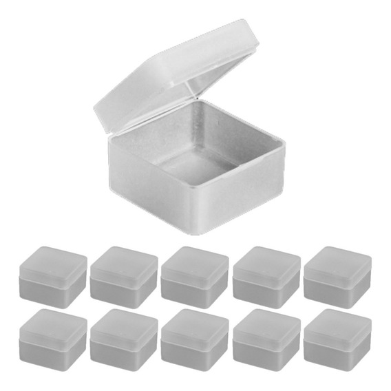 10 Cajas Plasticas Gavetero Multiuso Souvenir 4,8x4,8x3,3 Cm