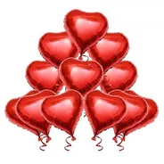 Combo Globo Corazon Rojo Enamorado San Valentin X 5 Unidades