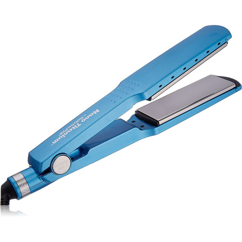 Plancha De Cabello Babyliss Nano Titanium Bnt4094tuc Seco Mojado Azul 110v/220v