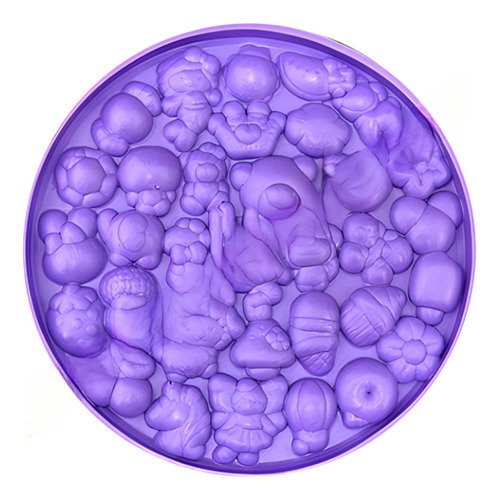 Molde De Silicona Mini Figuras N°175 - Cotillón Waf Color Violeta