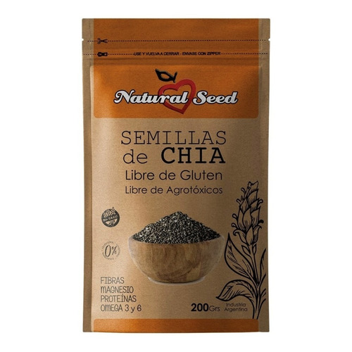 Semilla De Chia Entera ( Sin Tacc) X 200 Gr - Natural Seed -