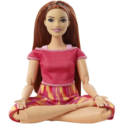 Barbie Fashion & Beauty Muñeca Día de Yoga Rojo con más de 20 "articulaciones" - 3 años en adelante