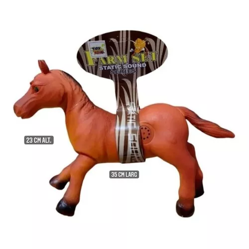 Cavalo de brinquedo realista 10 peças emborrachado + brinde em Promoção na  Americanas