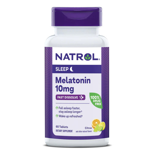 Melatonina Natrol Sleep Premium | 10 Mg | 60 Tabletas Sabor Citricos