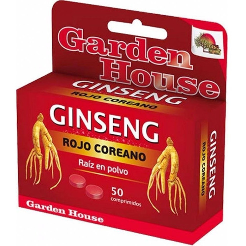 Suplemento en comprimidos Garden House  Ginseng Rojo Coreano en caja 50 un