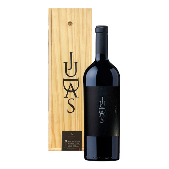 Estuche Madera Vino Judas Malbec Doble Magnum 3000 Ml