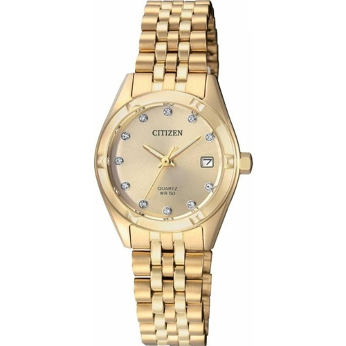 Reloj Citizen Eu605253p Original Mujer E-watch Color de la correa Dorado