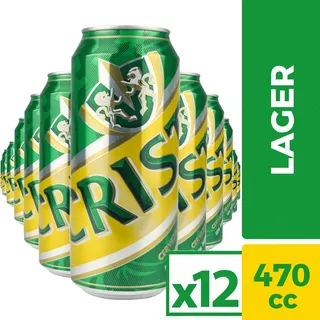 Pack 12 Cerveza Cristal Lata 470cc