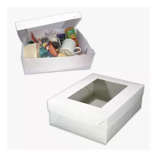 Cajas Para Desayunos Meriendas  Postres Con Visor Pack X 25