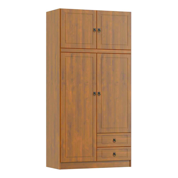 Ropero 4 Puertas 2 Cajones Placard Madera Dormitorio Lcm