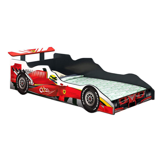 Cama Auto 1 Plaza - Diseño Formula 1 F1- Dormitorio Infantil
