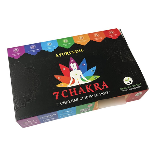 Incienso 7 Chakras Premium Porta Incienso Ayurvedico 105 G