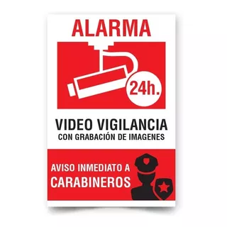 Señalética Alarma Video Vigilancia 60x40cm Reflectante