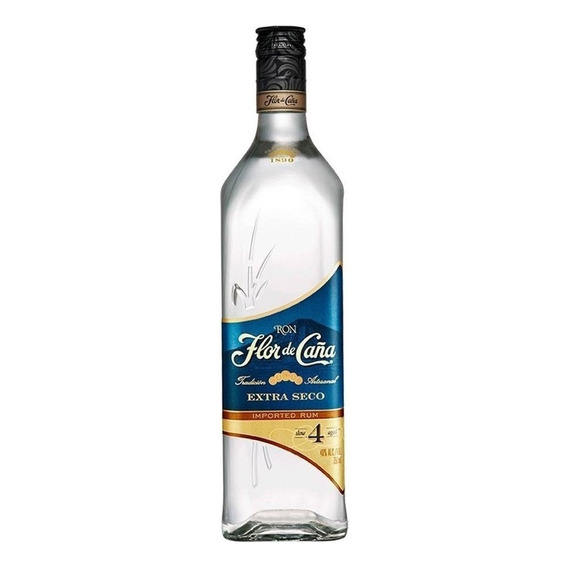 Ron Flor De Caña 4 Años Blanco Extra Seco 750ml Importado