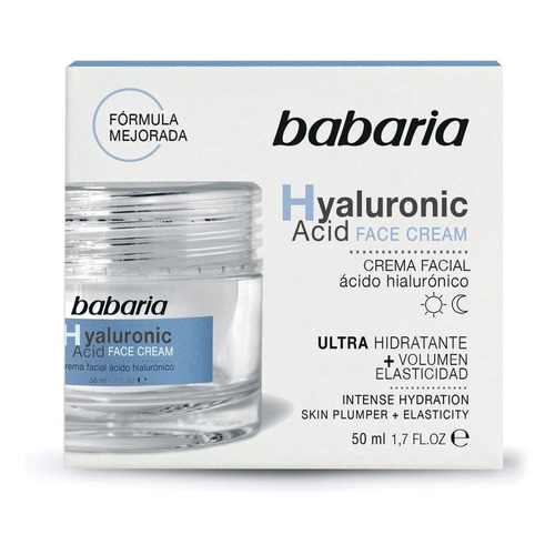 Crema Facial De Ácido Hialurónico Hidratante 50ml. Babaria Tipo De Piel Todo Tipo De Piel