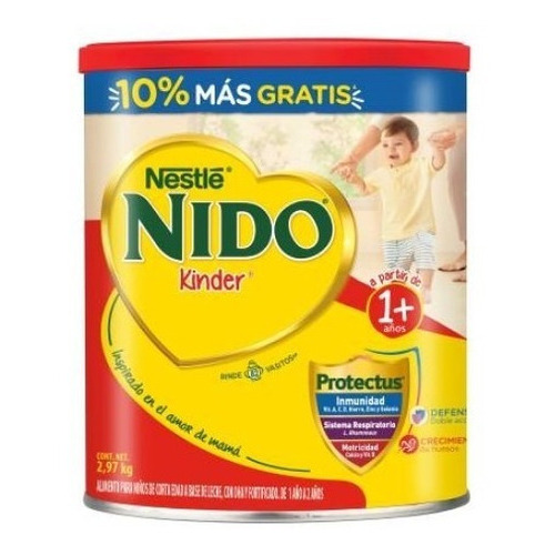 Nido Kinder Protectus A Partir De 1 Año Lata 2.97 Kg Sabor Natural