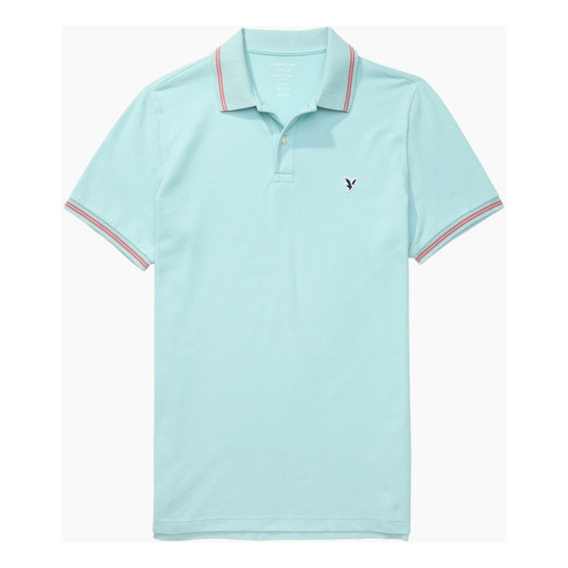 Playera Polo Con Franjas Slim Fit American Eagle Hombre