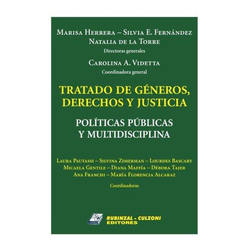 Tratado De Generos, Derechos Y Justicia, De Herrera Fernandez De La Torre Videtta. , Tapa Blanda En Español, 2021