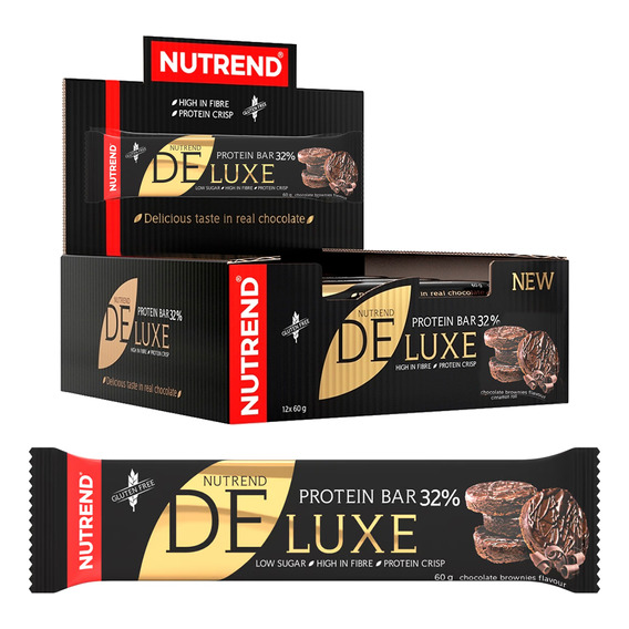 Barras De Proteina Deluxe Nutrend - 12 Und Chocolate Brownie