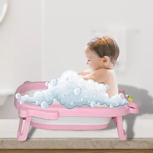 Bañera Plegable Para Bebe Con Respaldo Y Termómetro