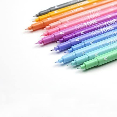 Tombow Twintone  juego Demarcadores, Pastel, Paquete De 12,