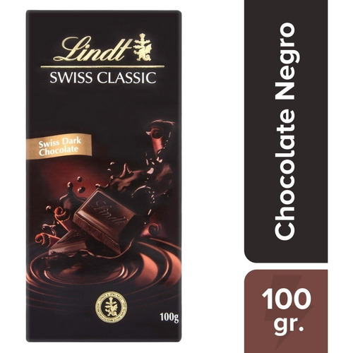 Chocolate Lindt Swiss Classic Dark 100 Gr. Amargo