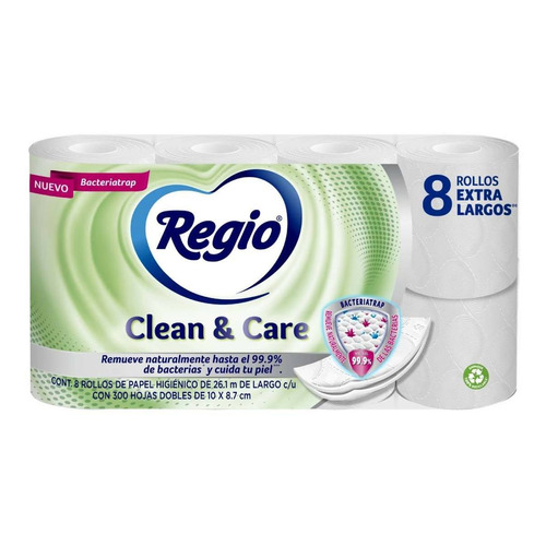 Papel Higiénico Regio Clean & Care 8 Rollos