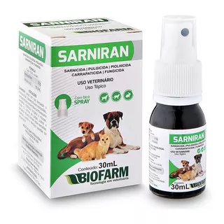 Sarniram 30ml Tratamento Sarna Pulga Carrapato Biofarm