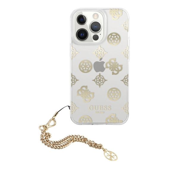 Funda Guess Peony Charm Oro Compatible Con iPhone 14 Pro