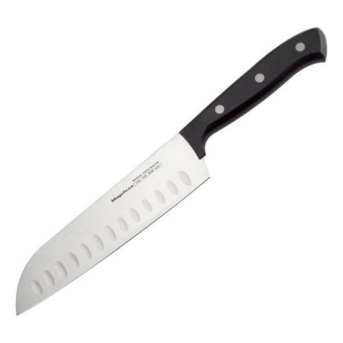 Cuchillo Santoku Magefesa 17cms. Acero Inox Filo Duradero Color Acero/Negro